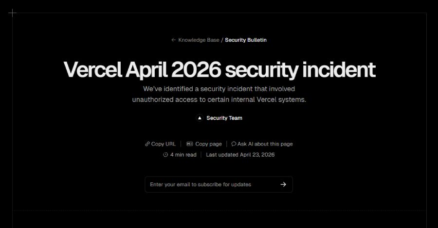 فيرسل تكشف عن حسابات إضافية مخترقة في خرق أمني مرتبط بمنصة Context.ai